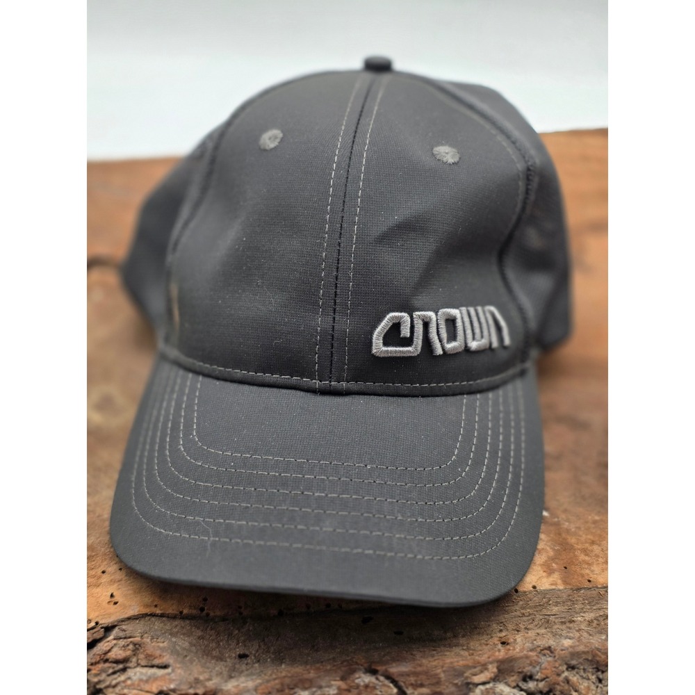 Crown Trucker Hat Mens OSFA Gray Mesh Back Adjustable Baseball Cap Casual Street